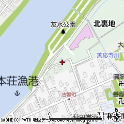 秋田県由利本荘市北裏地周辺の地図