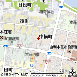 秋田銀行本荘支店 ＡＴＭ周辺の地図