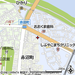 秋田県由利本荘市赤沼下400周辺の地図