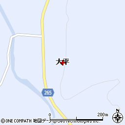 秋田県横手市大森町八沢木大平周辺の地図