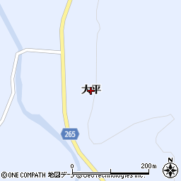 秋田県横手市大森町八沢木（大平）周辺の地図