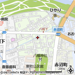 秋田県由利本荘市八幡下周辺の地図