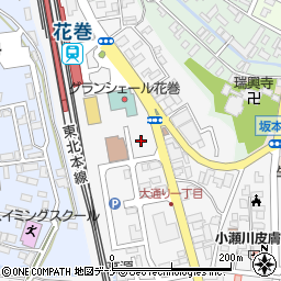 花巻駅南第１駐車場周辺の地図