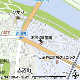 秋田県由利本荘市赤沼下424-1周辺の地図