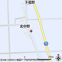 秋田県大仙市角間川町西葛野周辺の地図