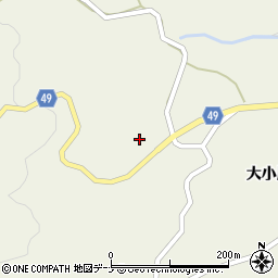 秋田県由利本荘市岩野目沢大小屋76周辺の地図