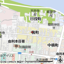 秋田県由利本荘市後町70周辺の地図