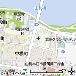 秋田県由利本荘市桶屋町123周辺の地図