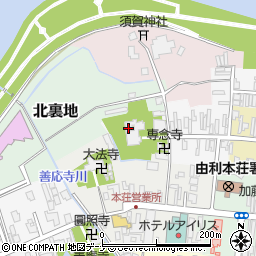 秋田県由利本荘市猟師町周辺の地図