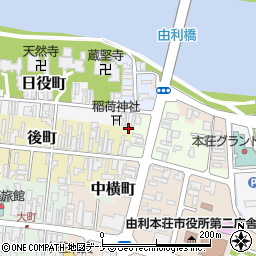 秋田県由利本荘市後町104-1周辺の地図