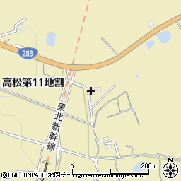 岩手県花巻市高松第１１地割周辺の地図