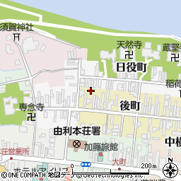 秋田県由利本荘市後町55周辺の地図