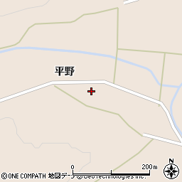 秋田県横手市大森町板井田平野周辺の地図