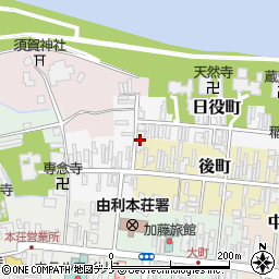 秋田県由利本荘市後町51周辺の地図