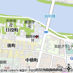 秋田県由利本荘市鍛冶町29周辺の地図
