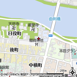 秋田県由利本荘市鍛冶町28周辺の地図