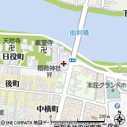 秋田県由利本荘市鍛冶町100周辺の地図