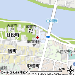 秋田県由利本荘市鍛冶町26周辺の地図