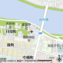 秋田県由利本荘市鍛冶町24周辺の地図