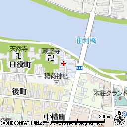秋田県由利本荘市鍛冶町23周辺の地図