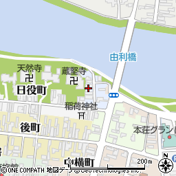 秋田県由利本荘市鍛冶町6周辺の地図