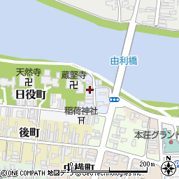 秋田県由利本荘市鍛冶町22周辺の地図
