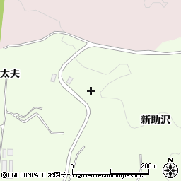秋田県由利本荘市土谷新助沢周辺の地図