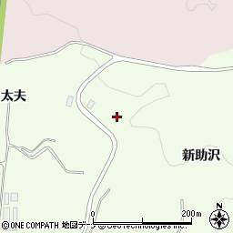 秋田県由利本荘市土谷（新助沢）周辺の地図