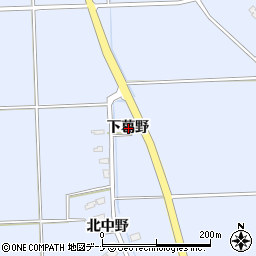 秋田県大仙市角間川町下葛野周辺の地図