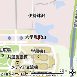 秋田県由利本荘市川口大学堤沢山周辺の地図