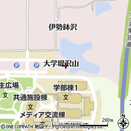 秋田県由利本荘市川口（大学堤沢山）周辺の地図