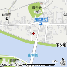 秋田県由利本荘市石脇下タ畑周辺の地図