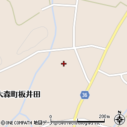 秋田県横手市大森町板井田（沖田）周辺の地図