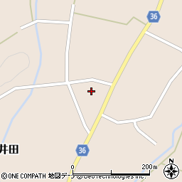秋田県横手市大森町板井田（鱗田）周辺の地図