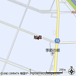 秋田県大仙市角間川町旭森周辺の地図