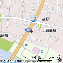 秋田食材流通センター周辺の地図