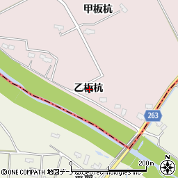 秋田県大仙市藤木乙板杭周辺の地図
