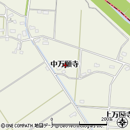 秋田県仙北郡美郷町金沢西根中万願寺周辺の地図