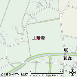 秋田県仙北郡美郷町金沢上野際周辺の地図