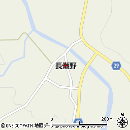 秋田県由利本荘市岩野目沢長瀬野54周辺の地図