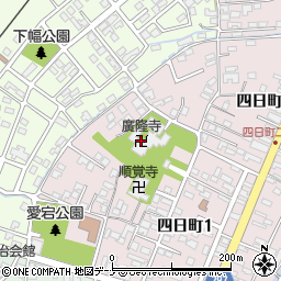 廣隆寺周辺の地図