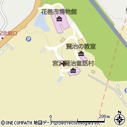 宮沢賢治童話村周辺の地図