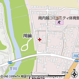 秋田県由利本荘市川口川前周辺の地図