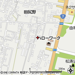 秋田県由利本荘市石脇田尻野28-28周辺の地図