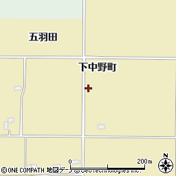 秋田県仙北郡美郷町境田下中野町周辺の地図