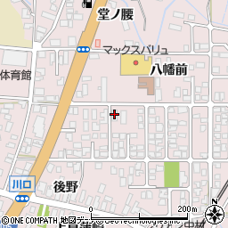 秋田県由利本荘市川口八幡前周辺の地図