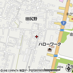 秋田県由利本荘市石脇田尻野28-59周辺の地図