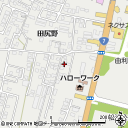 秋田県由利本荘市石脇田尻野28-67周辺の地図