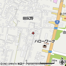 秋田県由利本荘市石脇田尻野28-61周辺の地図