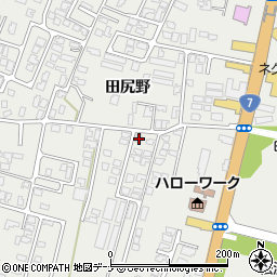 秋田県由利本荘市石脇田尻野28-90周辺の地図